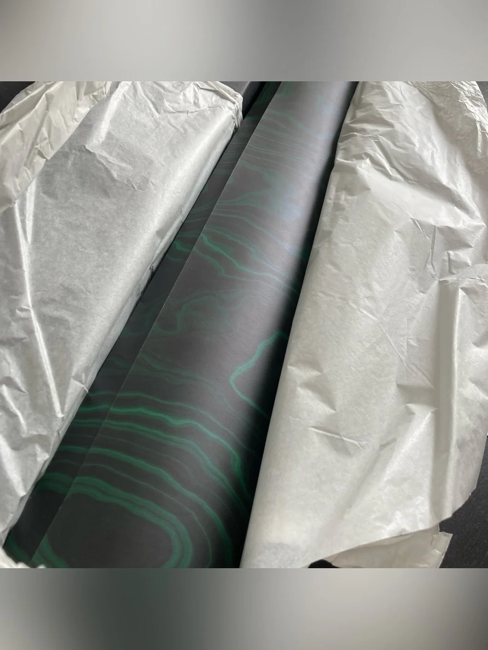 Emerald green malachite traditional unpasted wallpaper 77 sq ft 💚🖤